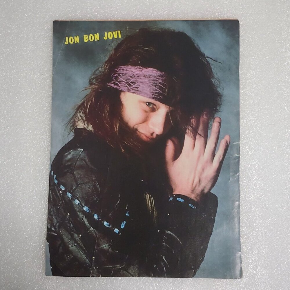 Jon Bon Jovi Poster Pinup Clipping Vintage 8x10 1990s Rock Music Memorabilia